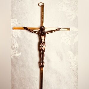 Polished Brass and Bronze Crucifix/Catholic/Lutheran/Anglican elements